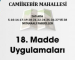 CAMİİKEBİR  MAHALLESİ 269 ADA  5-10-14 -17-19-20-21-22-24-25-26-27  VE 28 NOLU PARSELLERDE 18. MADDE UYGULAMASI