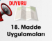 KALEDİBİ MAHALLESİNDE 18 UYGULAMASI